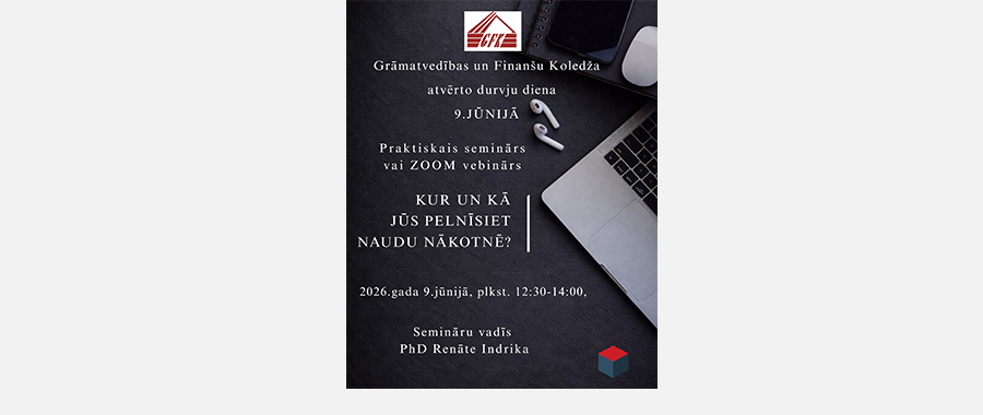  Seminārs norisināsies Valērijas Seiles ielā 4, 317. aud. un tiešsaistē. 